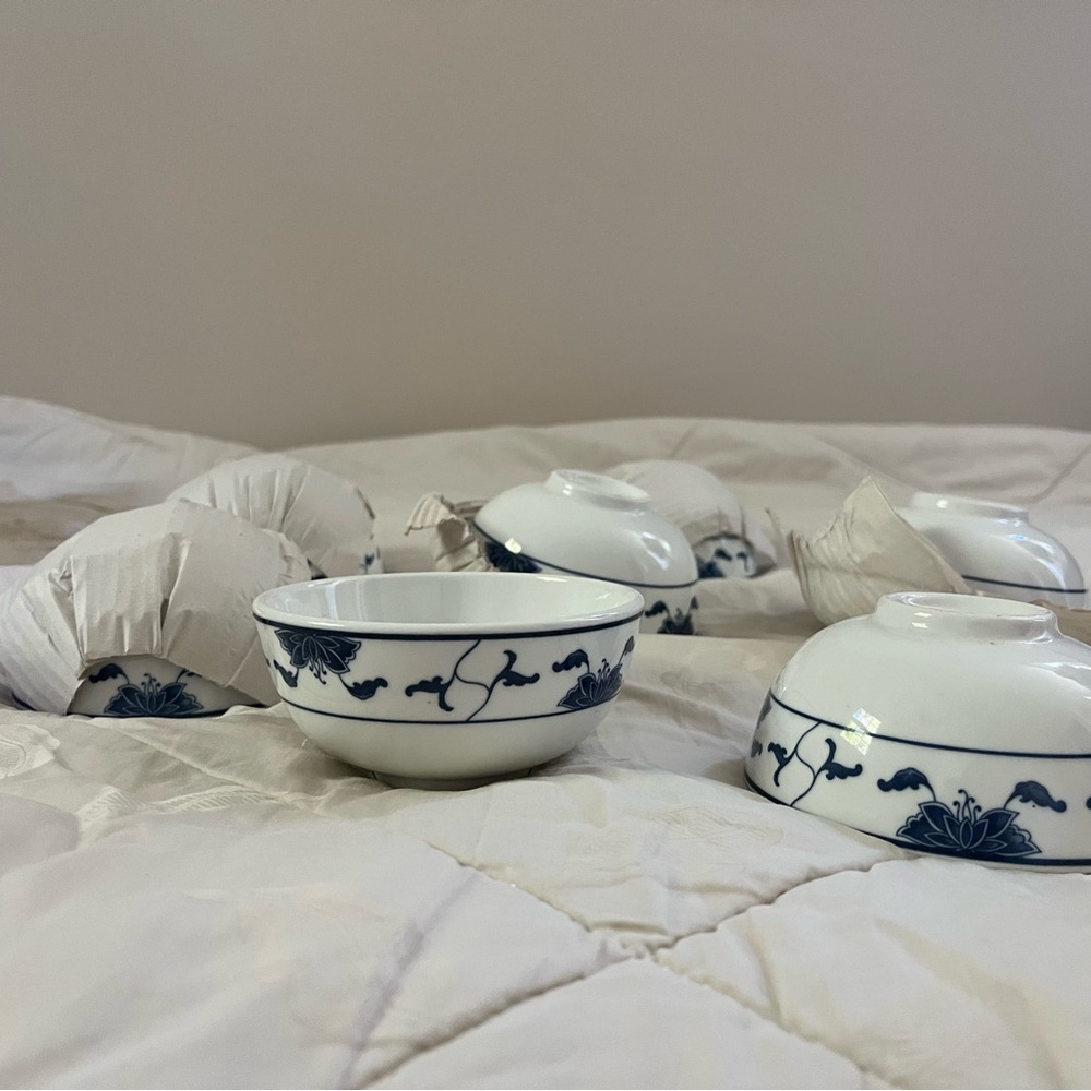 Set of 8 rice bowls, never used